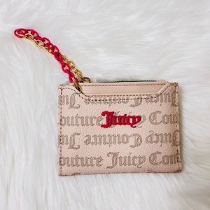 Juicy Couture Sandstone with Pink Hardware‎  Bifold Wallet